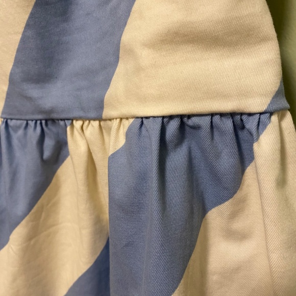 Size 12 Cream and blue striped ASOS backless dress - Picture 6 of 6